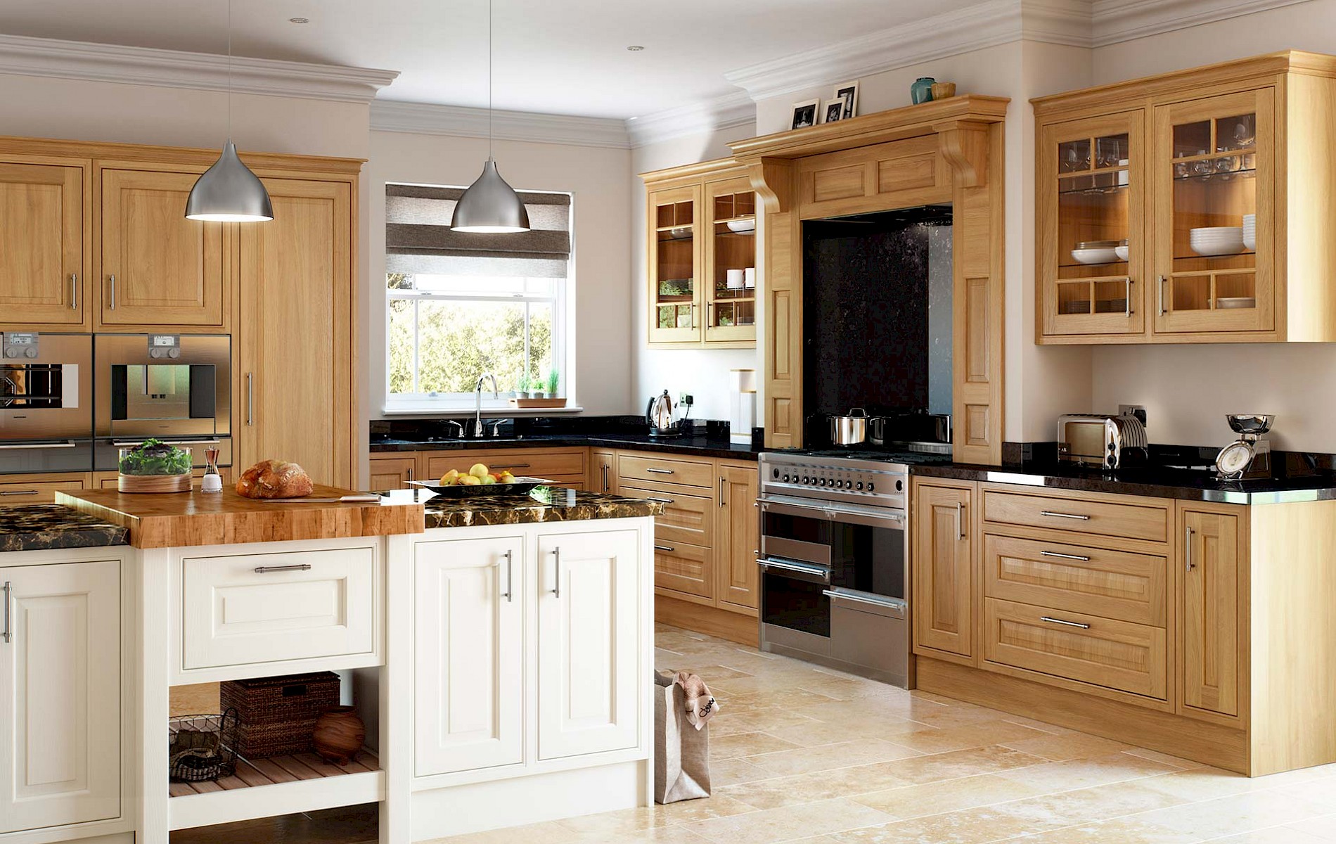 Eildon Oak Design in our Kitchen Showroom Bury St Edmunds.